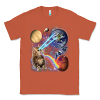 Copper Fluffy Kitten Shoot Laser Rainbow Space Galaxy, Cat Gifts Classic Tee - SnappyArt