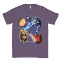 Lavender Fluffy Kitten Shoot Laser Rainbow Space Galaxy, Cat Gifts Classic Tee - SnappyArt