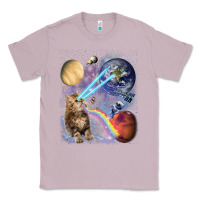 Lilac Fluffy Kitten Shoot Laser Rainbow Space Galaxy, Cat Gifts Classic Tee - SnappyArt