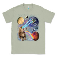 Matcha Fluffy Kitten Shoot Laser Rainbow Space Galaxy, Cat Gifts Classic Tee - SnappyArt