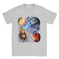 Moon Dust Fluffy Kitten Shoot Laser Rainbow Space Galaxy, Cat Gifts Classic Tee - SnappyArt