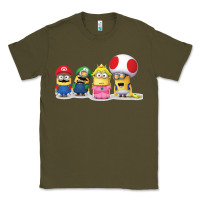 Army Green Super Minion Bros Classic Tee - FloraArt