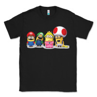 Black Super Minion Bros Classic Tee - FloraArt
