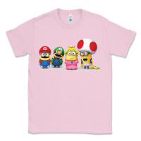 Bubblegum Pink Super Minion Bros Classic Tee - FloraArt