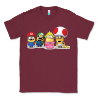 Burgundy Super Minion Bros Classic Tee - FloraArt