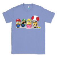 Colony Blue Super Minion Bros Classic Tee - FloraArt