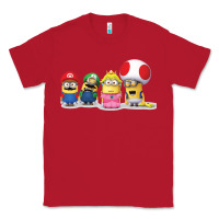 Red Super Minion Bros Classic Tee - FloraArt