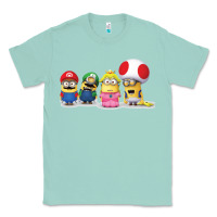 Seafoam Super Minion Bros Classic Tee - FloraArt