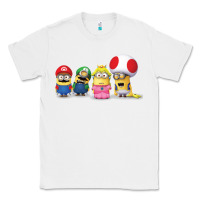 White Super Minion Bros Classic Tee - FloraArt
