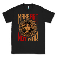 Black make art not war symbol Classic Tee - FloraArt