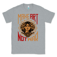 Heather Grey make art not war symbol Classic Tee - FloraArt