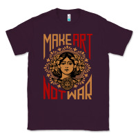 Plum make art not war symbol Classic Tee - FloraArt