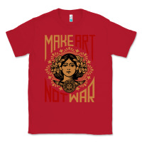 Red make art not war symbol Classic Tee - FloraArt