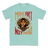 Seafoam make art not war symbol Classic Tee - FloraArt
