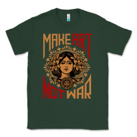 Sports Green make art not war symbol Classic Tee - FloraArt