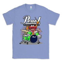 Colony Blue ANIMAL DRUMMER PEARL DRUMS Classic Tee - FloraArt
