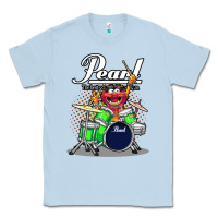 Dusty Blue ANIMAL DRUMMER PEARL DRUMS Classic Tee - FloraArt