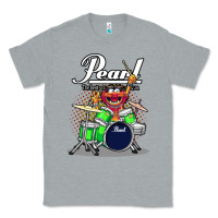 Heather Grey ANIMAL DRUMMER PEARL DRUMS Classic Tee - FloraArt