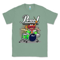 Sage ANIMAL DRUMMER PEARL DRUMS Classic Tee - FloraArt