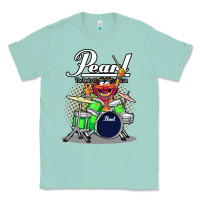 Seafoam ANIMAL DRUMMER PEARL DRUMS Classic Tee - FloraArt