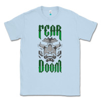 Dusty Blue Fear Doom Classic Tee - FloraArt