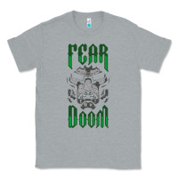 Heather Grey Fear Doom Classic Tee - FloraArt