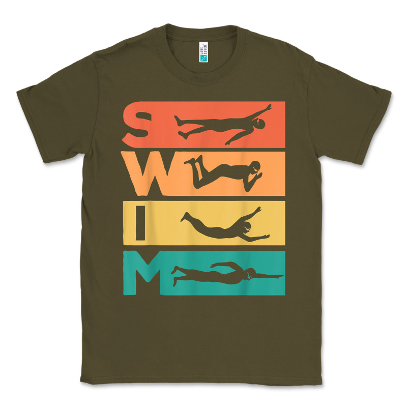 Retro Vintage Swimming Gift For Swimmers T Shirt Classic Tee by FloraArt | Teevron