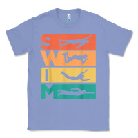 Colony Blue retro vintage swimming gift for swimmers t shirt Classic Tee - FloraArt