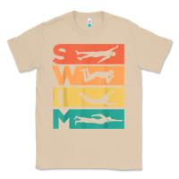 Mushroom retro vintage swimming gift for swimmers t shirt Classic Tee - FloraArt