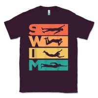 Plum retro vintage swimming gift for swimmers t shirt Classic Tee - FloraArt