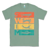 Sage retro vintage swimming gift for swimmers t shirt Classic Tee - FloraArt