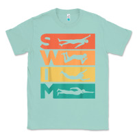 Seafoam retro vintage swimming gift for swimmers t shirt Classic Tee - FloraArt