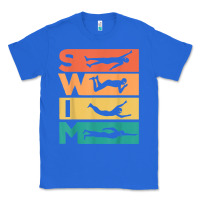 True Royal retro vintage swimming gift for swimmers t shirt Classic Tee - FloraArt