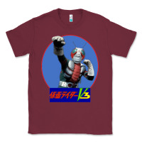 Burgundy KAMEN RIDER V3 PUNCH Classic Tee - FloraArt