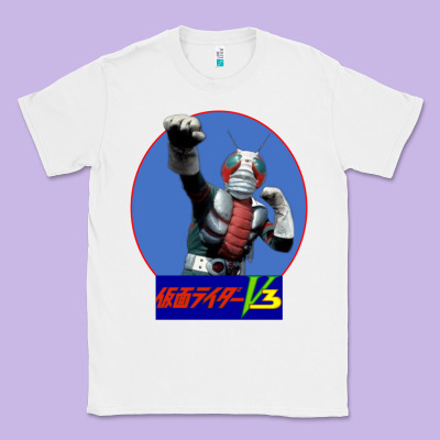 Kamen Rider V3 Punch Classic Tee Designed By Floraart