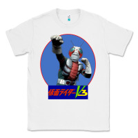 White KAMEN RIDER V3 PUNCH Classic Tee - FloraArt
