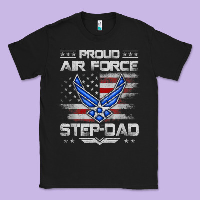 Proud Air Force Step Dad Veteran Vintage Flag Veterans Day T Shirt Classic Tee Designed By Floraart