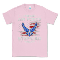 Bubblegum Pink proud air force step dad veteran vintage flag veterans day t shirt Classic Tee - FloraArt