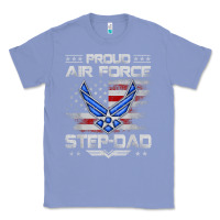 Colony Blue proud air force step dad veteran vintage flag veterans day t shirt Classic Tee - FloraArt