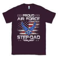 Plum proud air force step dad veteran vintage flag veterans day t shirt Classic Tee - FloraArt