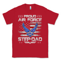 Red proud air force step dad veteran vintage flag veterans day t shirt Classic Tee - FloraArt