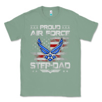 Sage proud air force step dad veteran vintage flag veterans day t shirt Classic Tee - FloraArt