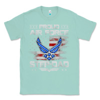 Seafoam proud air force step dad veteran vintage flag veterans day t shirt Classic Tee - FloraArt