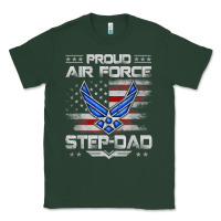 Sports Green proud air force step dad veteran vintage flag veterans day t shirt Classic Tee - FloraArt