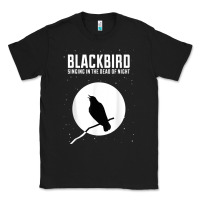 Black blackbird singing in the dead of night t shirt Classic Tee - FloraArt