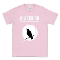 Bubblegum Pink blackbird singing in the dead of night t shirt Classic Tee - FloraArt