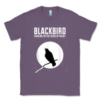 Lavender blackbird singing in the dead of night t shirt Classic Tee - FloraArt