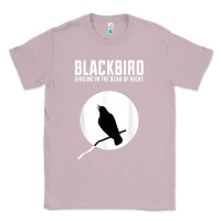 Lilac blackbird singing in the dead of night t shirt Classic Tee - FloraArt