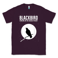 Plum blackbird singing in the dead of night t shirt Classic Tee - FloraArt