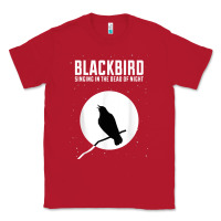 Red blackbird singing in the dead of night t shirt Classic Tee - FloraArt